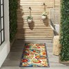 Homeroots 2 x 6 ft. Multi Color Mediterra Indoor & Outdoor Runner Rug 384781